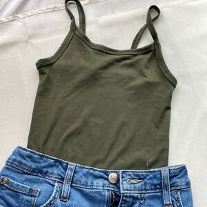 Green tank top